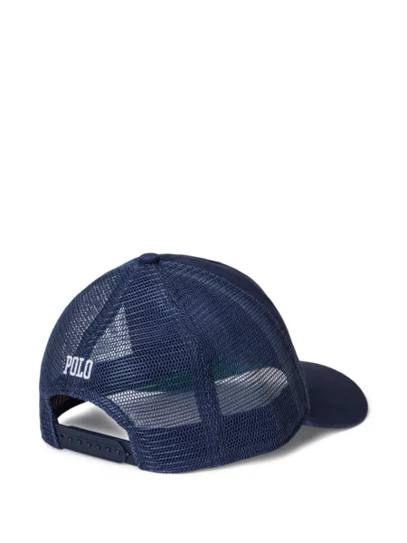 Tricou Polo Ralph Lauren din piele cu broderie în carouri maro