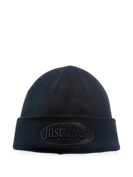Căciulă Just Cavalli cu broderie negru