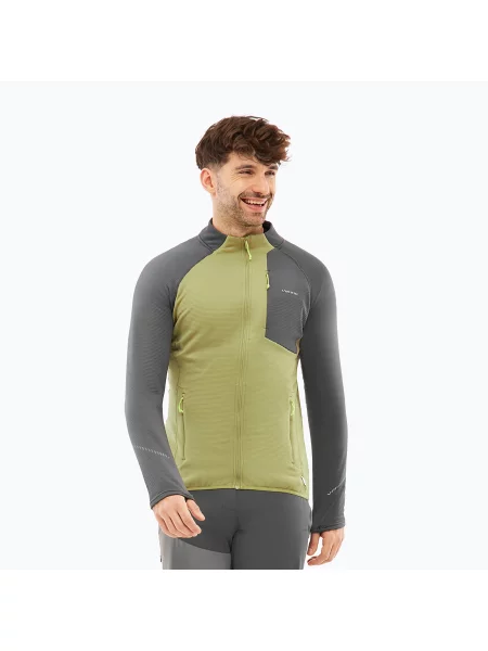 Мъжки суитшърт за трекинг Viking Birger olive/dark grey сиво