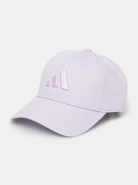 Шапка с козирка adidas BBALL CAP TONAL лилаво с изчистен дизайн виолетово