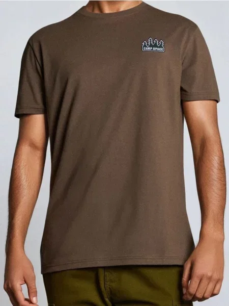 Sinsay Koszulka z krótkim rękawem brązowy