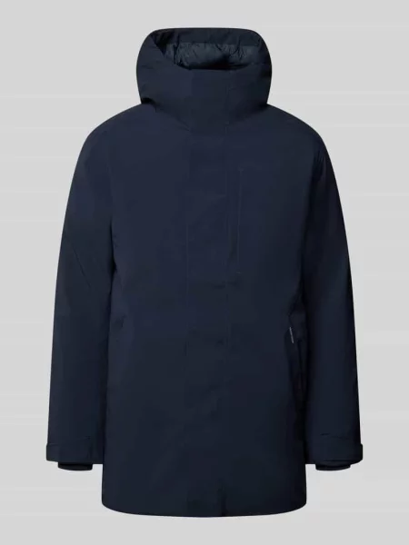 Płaszcz w kroju regular fit z kapturem model KEEN' Jack & Jones granatowy