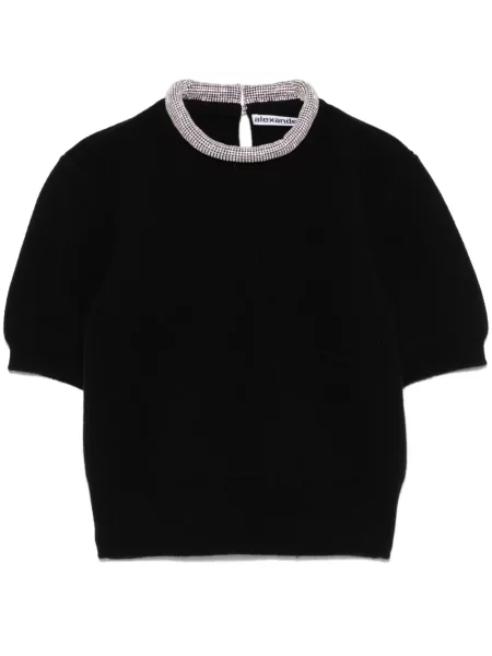 Tricou Alexander Wang de cristal negru