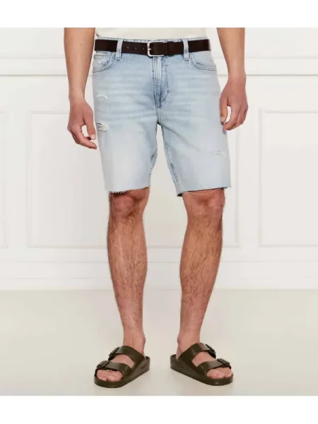 GUESS De blugi pantaloni scurți WYATT | albastru