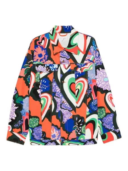 Geacă de blugi Area cu imagine portocaliu