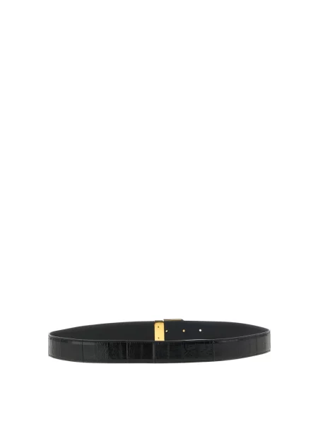 Pasek Saint Laurent skórzany czarny
