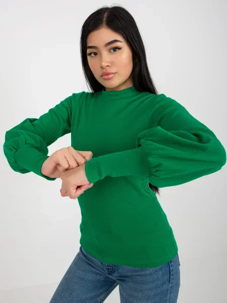 Bluză Fashionhunters verde