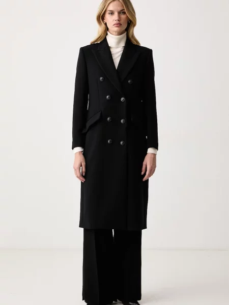 Palton Elisabetta Franchi elegant negru