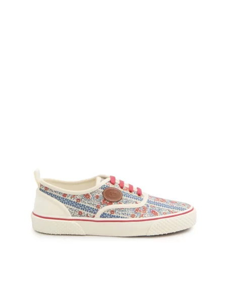 Lniane sneakersy Valentino Garavani z logo beżowe