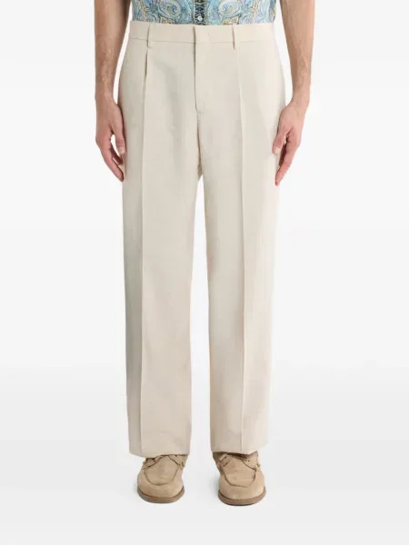 Pantaloni Etro plisate cu picior lat