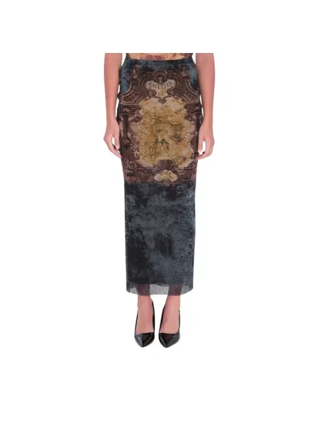 Długa spódnica maxi Jean Paul Gaultier tiulowa z siateczki