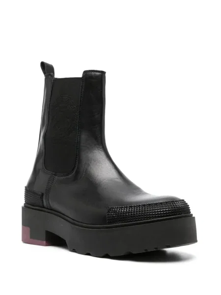 Cizme scurte Tommy Hilfiger din piele negru