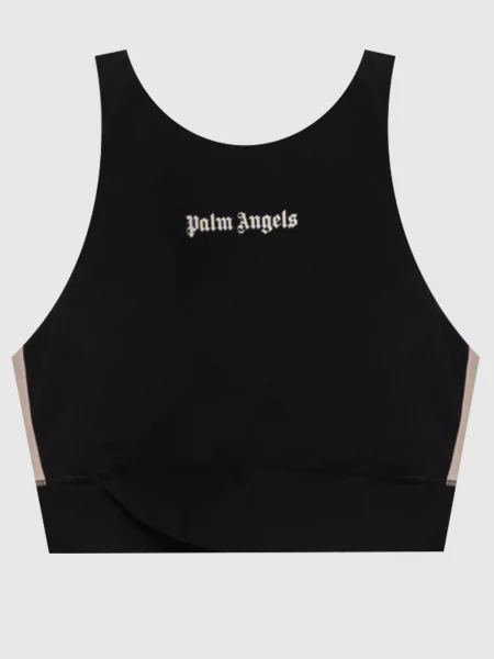 Топ з принтом логотипом Palm Angels чорний