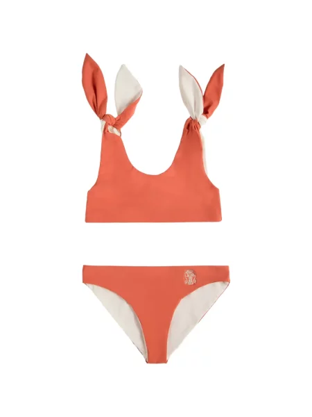Bikini dziecięce Brunello Cucinelli pomarańczowe