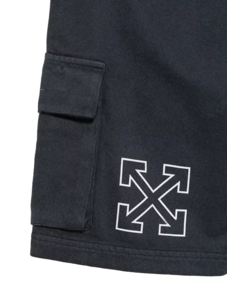 Szorty cargo dziecięce Off-white białe