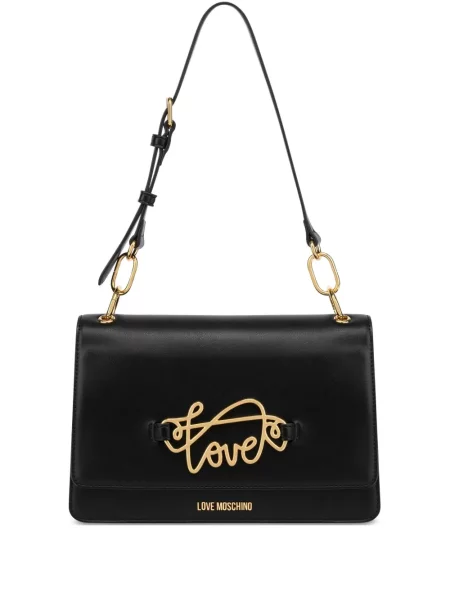 Geantă Love Moschino cu autograf negru
