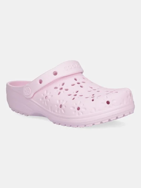 Natikači Crocs Classic Floral Cut Out Clog roza