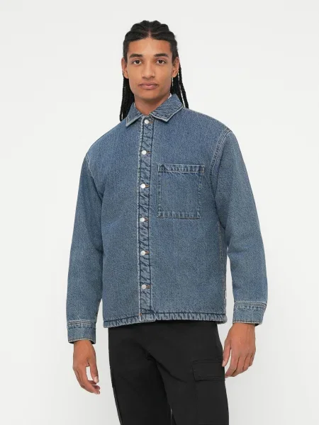 JACK & JONES Prechodná bunda JAMES denim modrá