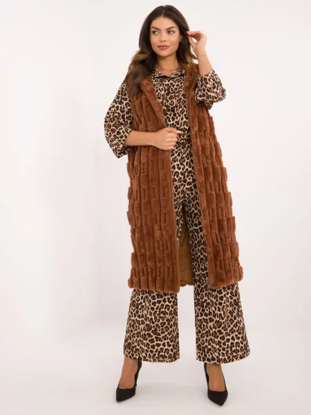 Vestă Fashionhunters maro