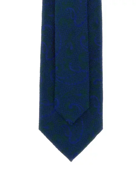 Cravată Brioni cu model paisley verde