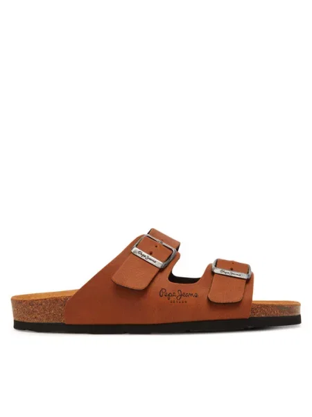Klapki Pepe Jeans Oban Classic 1 brown brązowe