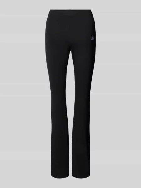 Legginsy adidas Essentials Small Logo Flared Leggings Black/ White XL czarne