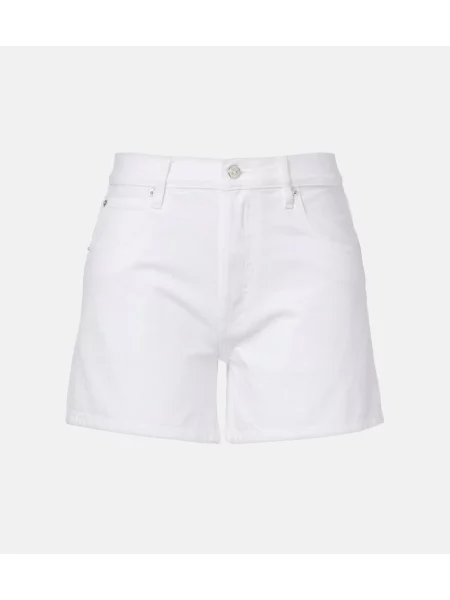 Pantaloni scurți din denim Frame alb