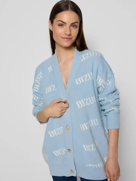 BIZUU pulover z bombažen KYLE modra