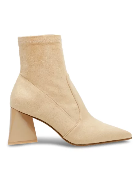 Botki Steve Madden skórzane beżowe