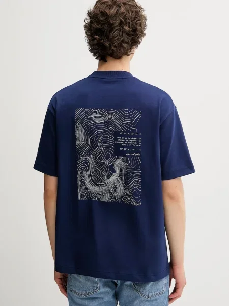 Kratka majica Marc O'Polo mornarsko modra