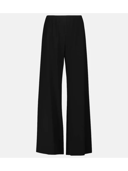 Pantaloni The Row cu talie înaltă negru