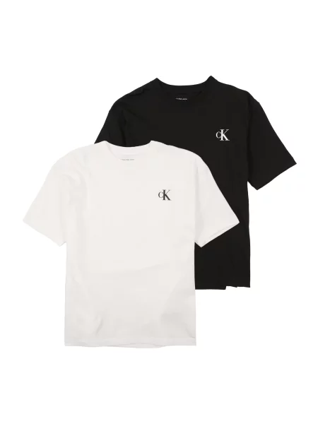 Calvin Klein Jeans Tricou negru alb