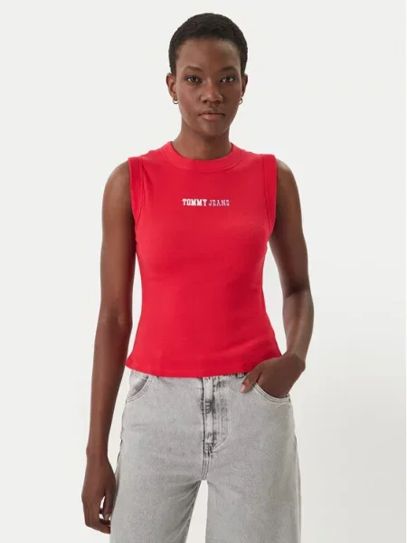 Tommy Jeans Top roșu
