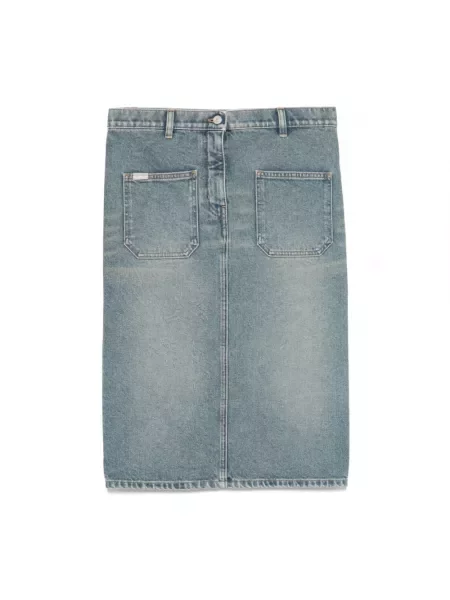 Spódnica jeansowa Courreges niebieska