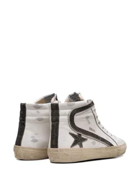 Sneakerși Golden Goose Slide din piele alb