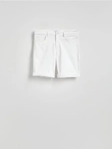 Reserved Pantaloni scurți slim fit din denim alb