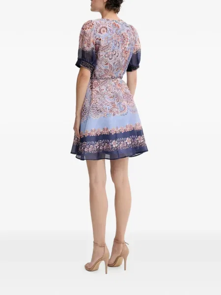 Rochie mini Hale Bob cu model floral cu imagine de costum albastru