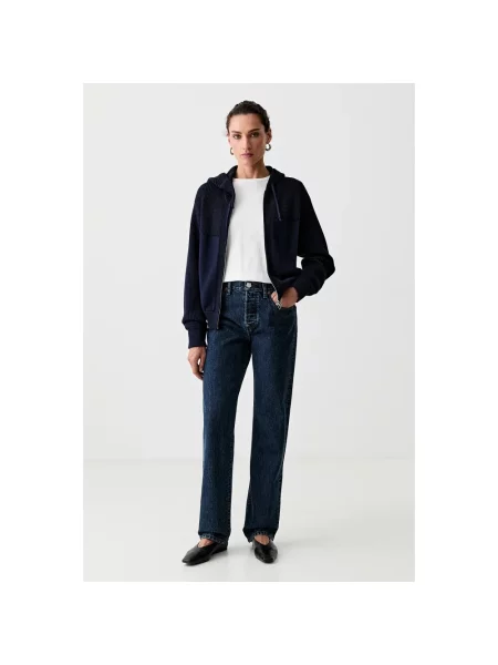 Kenzo jeansy straight niebieskie