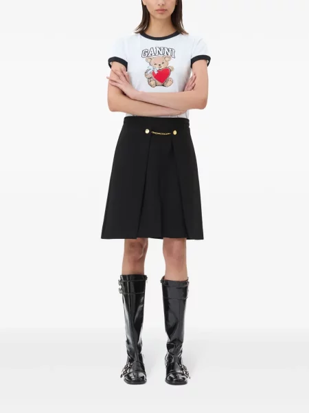 Tricou Ganni cu imagine alb