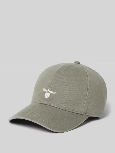 Czapka z daszkiem z czystej bawełny model CASCADE' Barbour zielona