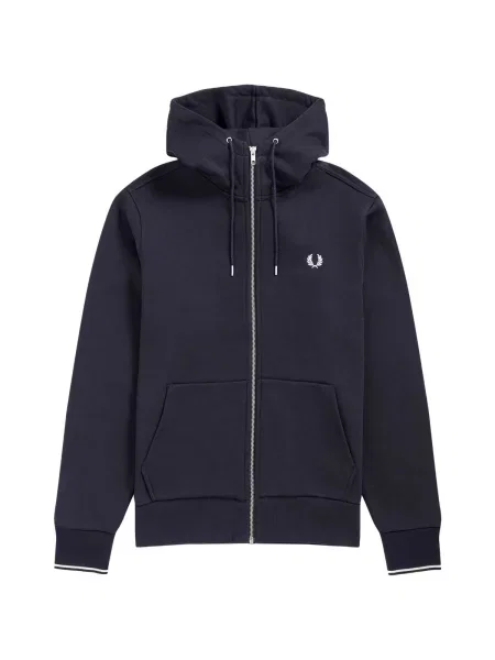 Mikina Fred Perry Hooded Through Sweatshirt Black L černá