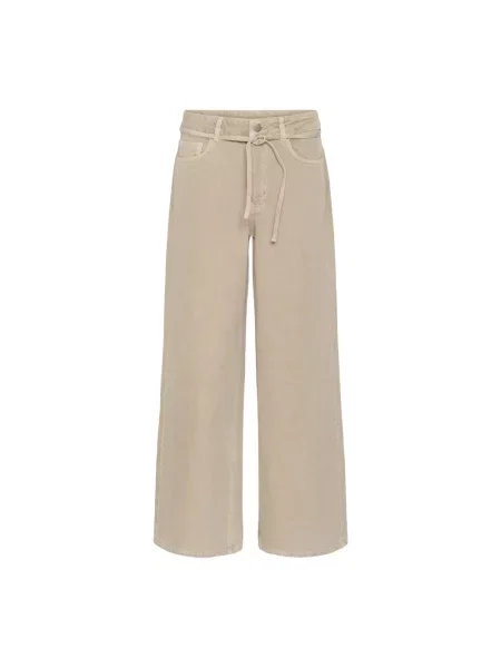 Szerokie jeansy My Essential Wardrobe beżowe