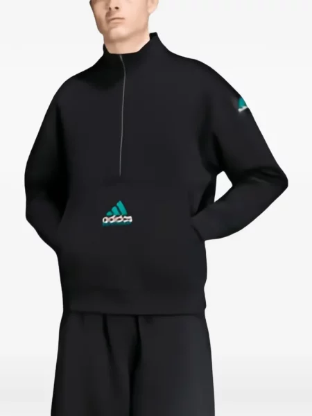 Tricou Adidas cu model camuflaj alergare din dantelă negru