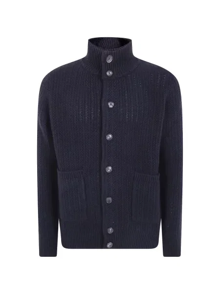 Cardigan Filippo De Laurentiis tricotate albastru