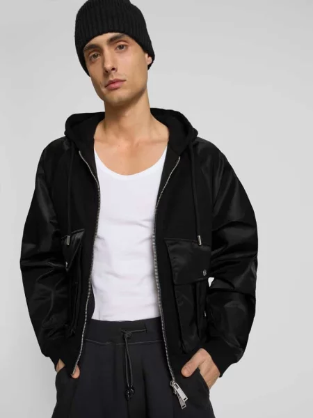 Bluza rozpinana z z patką Dsquared2 czarna