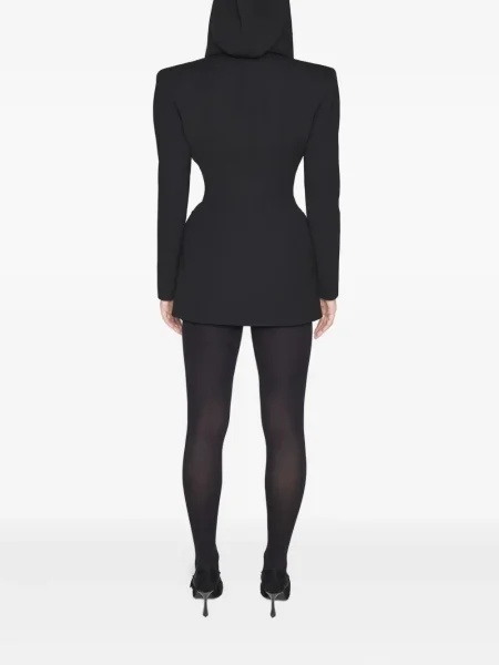 Geacă Mugler cu glugă negru