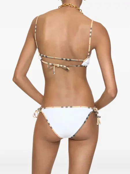 Bikini Burberry w kratkę biały