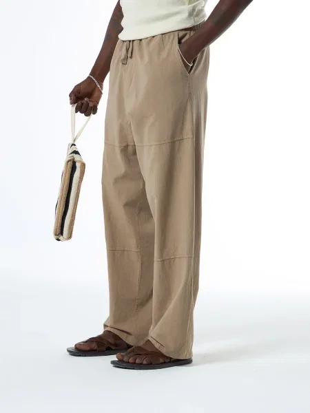 VAMOS CLO Kalhoty tmavě béžová