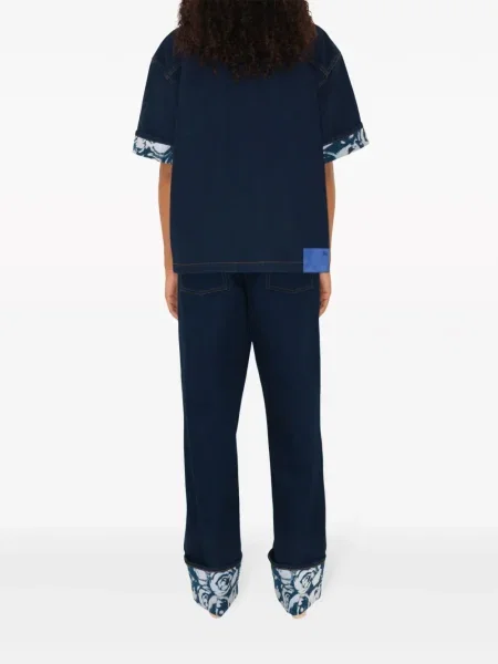 Blugi Burberry cu imagine albastru