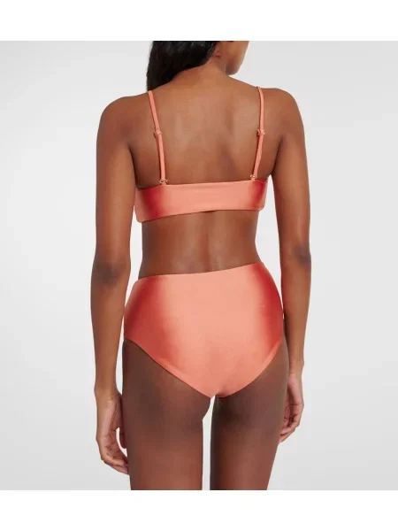 Bikini Jade Swim cu talie înaltă roșu